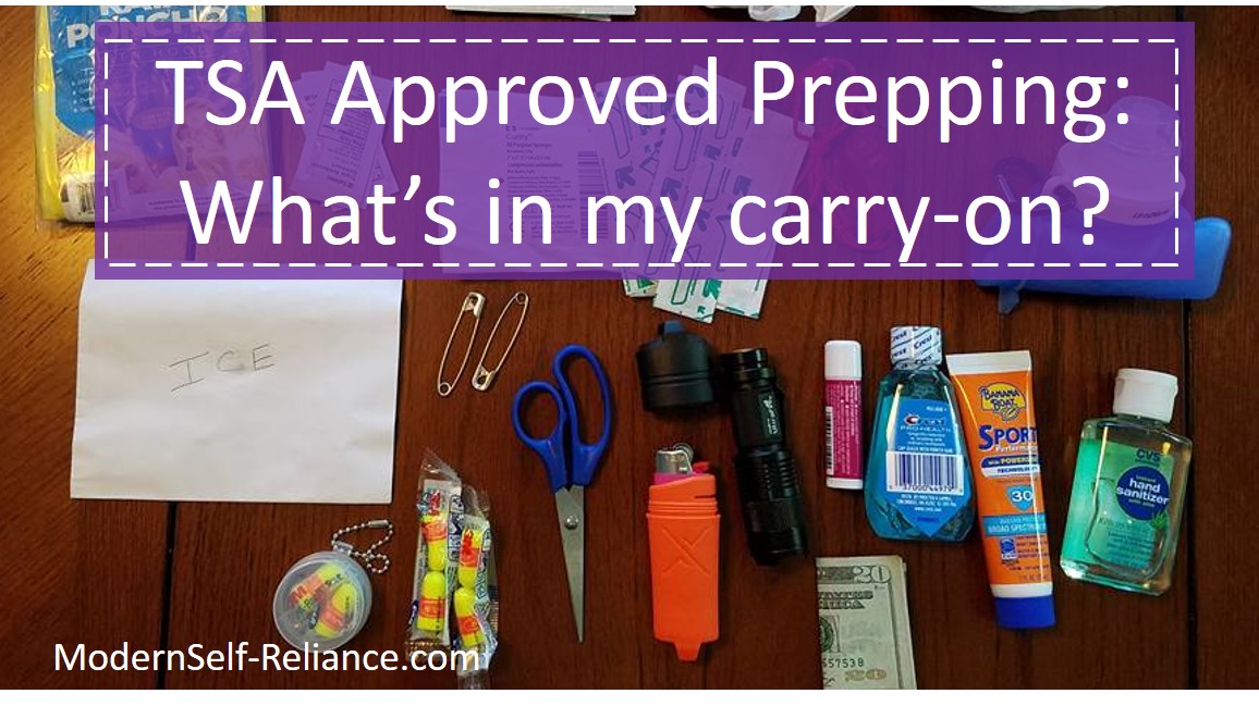 TSA Approved Prepping: What's in my carry-on bag?