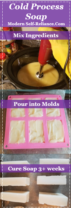 Easy method to make cold process soap at home. 