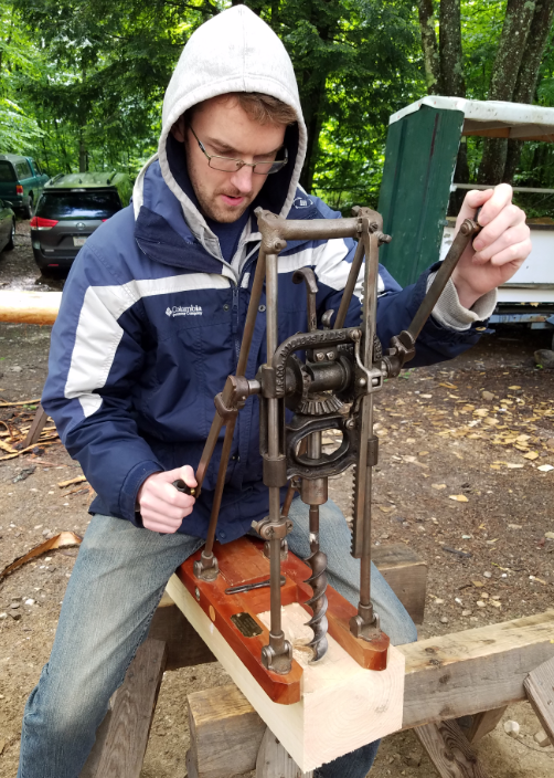 Tim drilling with boring machine